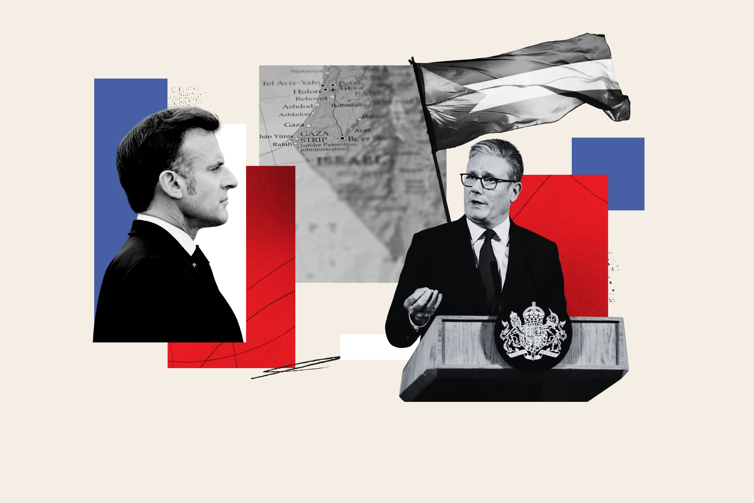 Macron and Starmer, About Palestinian Statehood