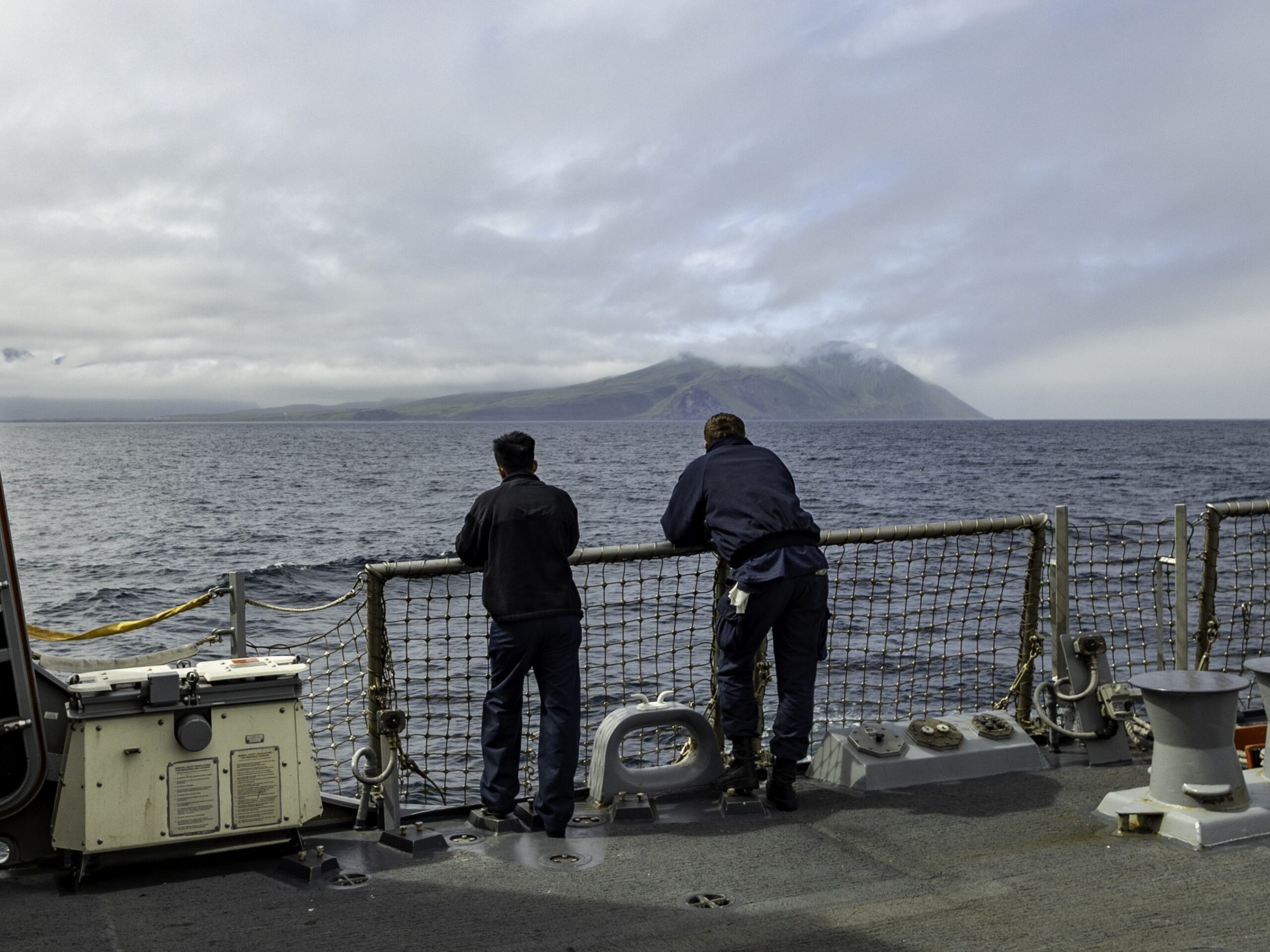 U.S. Navy Destroyer Transits North Pacific Ocean
