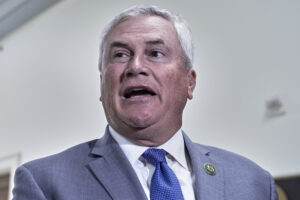 Comer talks to reporters