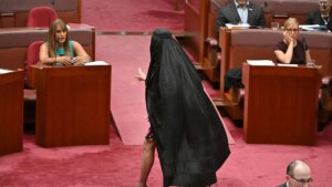 Australia Parliament in turmoil as Pauline Hanson wears burqa in Senate