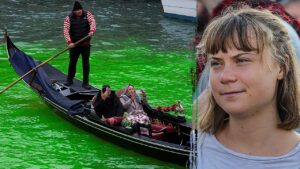 Greta Thunberg banned from Venice after green dye Grand Canal protest